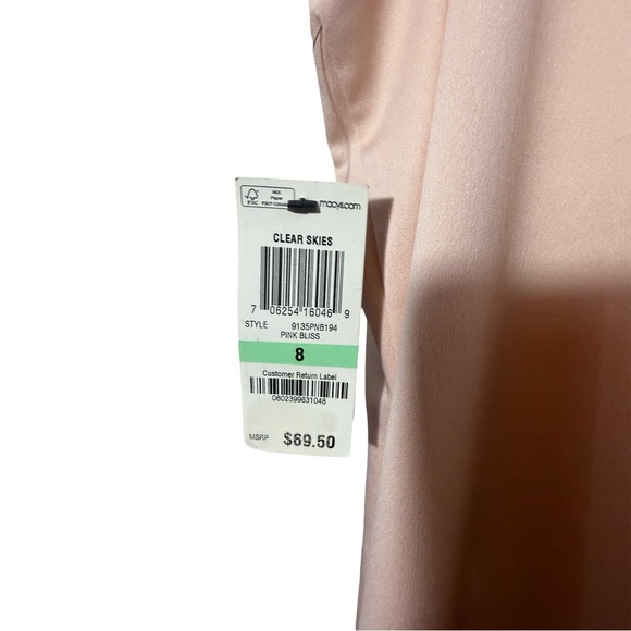 Alfani Pink Beaded rhinestone Sleeveless Tunic Top Size 8 Elegant Dressy Blouse - Picture 9 of 14